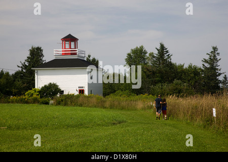 Burncoat Head-Leuchtturm in der Bay Of Fundy, Nova Scotia, Kanada Stockfoto