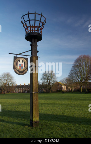 Die Website des Leuchtfeuers Salisbury Fields in Dorchester. Ein Feuer wird in Zeiten der nationalen Feier wie ein Royal Jubilee angezündet. Dorset, England. VEREINIGTES KÖNIGREICH. Stockfoto