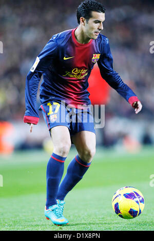 Pedro Rodriguez (Barcelona), 6. Januar 2013 - Fußball / Fußball: Spanisch "Liga Espanola" match zwischen FC Barcelona 4: 0 RCD Espanyol Barcelona im Camp Nou in Barcelona, Spanien. (Foto von D.Nakashima/AFLO) Stockfoto