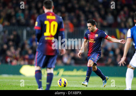 Xavi (Barcelona), 6. Januar 2013 - Fußball / Fußball: Spanisch "Liga Espanola" match zwischen FC Barcelona 4: 0 RCD Espanyol Barcelona im Camp Nou in Barcelona, Spanien. (Foto von D.Nakashima/AFLO) Stockfoto