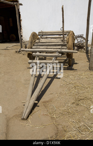Bullock Warenkorb, Gadchiroli, Maharashtra, Indien. Stockfoto