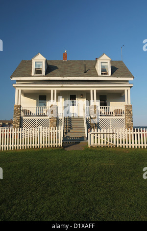 Keepers Haus, Pemaquid Point Light, Bristol Maine Stockfoto