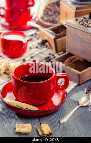 Nahaufnahme von gut gebrühten Tasse Kaffee Stockfoto