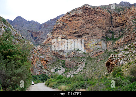 Cape Falte Berge in Seweweekspoort, Western Cape, Südafrika Stockfoto