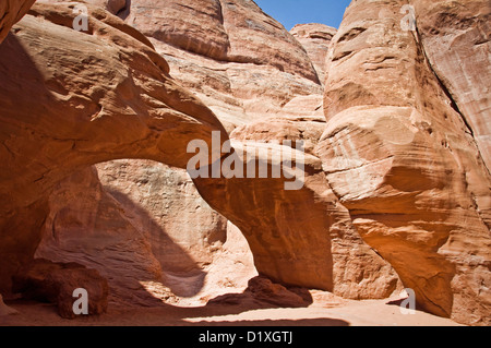 Sand Dune Arch - Arches-Nationalpark, Utah, USA Stockfoto