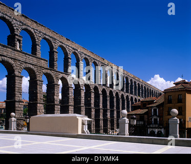 Römische Aquädukt von Segovia, Spanien Stockfoto