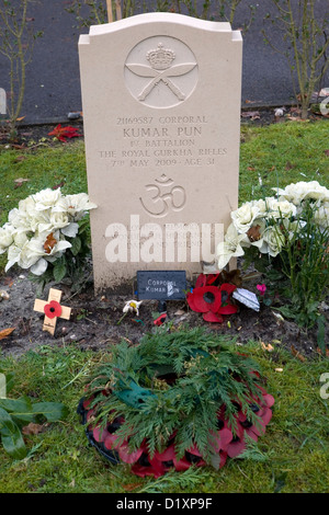 Die Gräber und Umgebung in Farnborough Soldatenfriedhof in Hampshire. Stockfoto