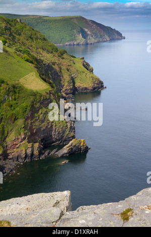 Küste von Großbritannien North Devon in der Nähe von Lynton Stockfoto