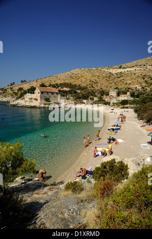 Kroatien, Dalmatien, Insel Hvar, Strand Dubovica Stockfoto