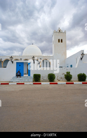 Tunesien, die Moschee des kleinen Dorfes Hergla Stockfoto