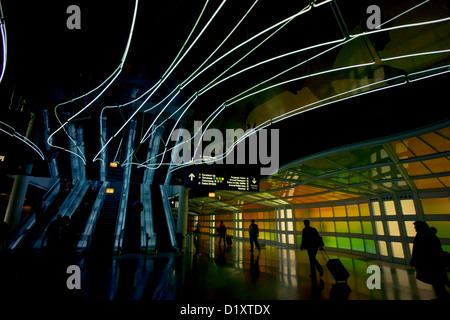 Verbindungssteg am O' Hare International Airport, Chicago, Illinois, USA Stockfoto