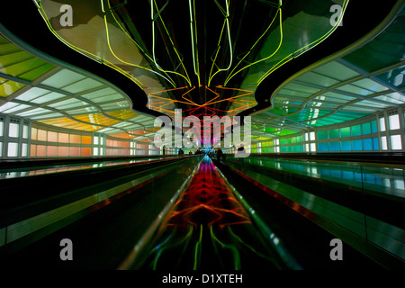 Verbindungssteg am O' Hare International Airport, Chicago, Illinois, USA Stockfoto