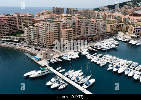 Fontvieille Hafen im Fürstentum Monaco an der Côte d ' Azur Stockfoto