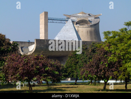 Le Corbusier, Montagehalle, Capitol Complex, Chandigarh, Punjab, Indien Stockfoto