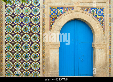 Tunesien, El Jem, alte Häuser der Medina, Detail einer Tür Stockfoto