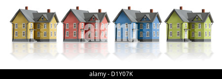 Häuser in einer Reihe Stockfoto