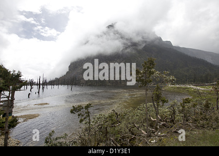 Shungatser See oder Madhuri See, Tawang, Arunachal Pradesh, Indien Stockfoto