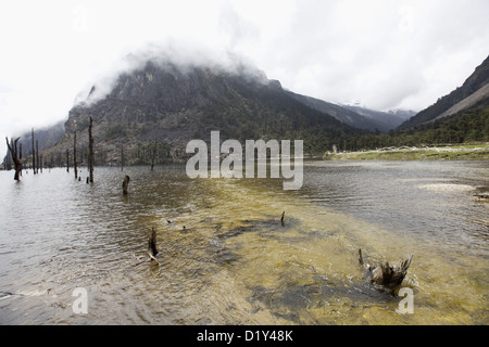 Shungatser See oder Madhuri See, Tawang, Arunachal Pradesh, Indien Stockfoto