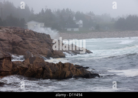 Raue See im Hafen von Neils, Cape Breton, Nova Scotia Stockfoto