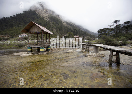 Shungatser See oder Madhuri See, Tawang, Arunachal Pradesh, Indien Stockfoto