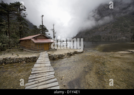 Shungatser See oder Madhuri See, Tawang, Arunachal Pradesh, Indien Stockfoto