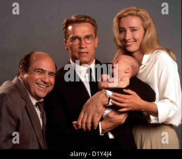 Junior Junior Danny DeVito, Arnold Schwarzenegger, Emma Thompson Papa Hesse (Arnold Schwarzenegger) Mit seit Sproessling, Stockfoto