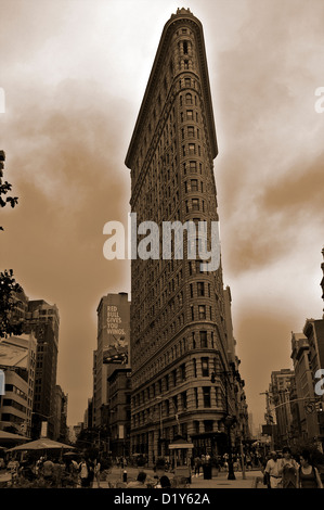 Das Flatiron Building (ursprünglich benannt Fuller Building), Manhattan, New York City, New York, USA. Stockfoto