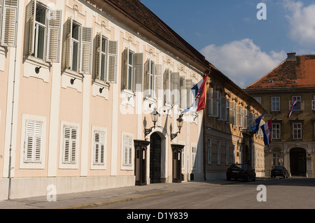 Elk192-1170 Kroatien, Zagreb, Gornji Gradec (Oberstadt), Sabor (Parlamentsgebäude), 1910, Ban Palast Stockfoto