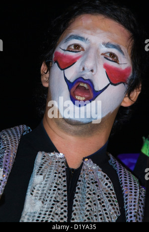 Uruguayischen Murguista Durchführung während des Karnevals in Montevideo, Uruguay im Februar 2007 Stockfoto