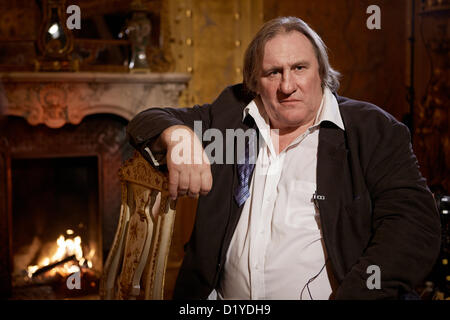25. November 2012 - Moskau, Russland - November 25,2012. Moskau, Russland. Im Bild: Französischer Schauspieler Gérard Depardieu in Moskau. (Kredit-Bild: © PhotoXpress/ZUMAPRESS.com) Stockfoto