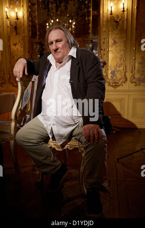25. November 2012 - Moskau, Russland - November 25,2012. Moskau, Russland. Im Bild: Französischer Schauspieler Gérard Depardieu in Moskau. (Kredit-Bild: © PhotoXpress/ZUMAPRESS.com) Stockfoto