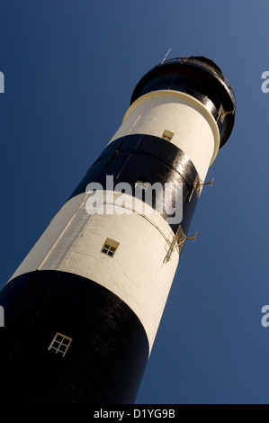 Insel D'Oleron in der französischen Charente mit gestreiften Leuchtturm Stockfoto