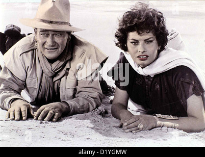 Sterben Sie Stadt Der Inheritance Legende verlor John Wayne, Sophia Loren Dita (Sophia Loren) Legt Sich Mit Joe (John Wayne) Auf sterben Stockfoto