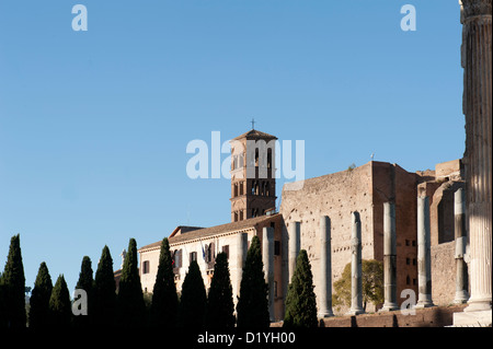 Basilika des Maxentius, Forum Romanum, Rom, Italien. Stockfoto