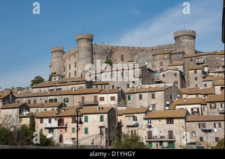 Ansicht des Castello Orsini-Odelscalchi, Bracciano, in der Nähe von Rom, Italien. Stockfoto