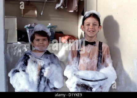 Sterben Sie Kleinen Superstrolche Rasselbande, Spanky (Travis Tedford) Und Alfalfa (Bug Hall) in Szene. Lokalen Caption *** 1994 Stockfoto