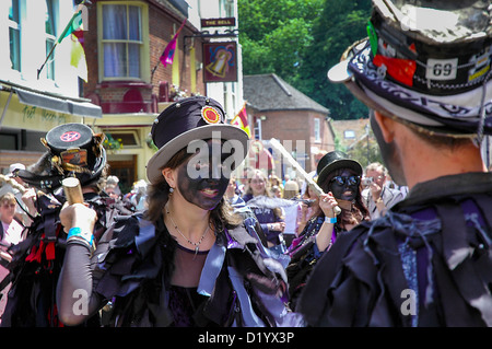 Morris Tanz in Wimborne Folk Festival Stockfoto