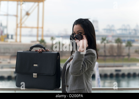 Vorstand Frau zur Arbeit gehen Stockfoto