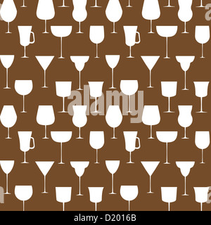 Alkoholische Glas Musterdesign. Vektor-Illustration. EPS 10 Stockfoto