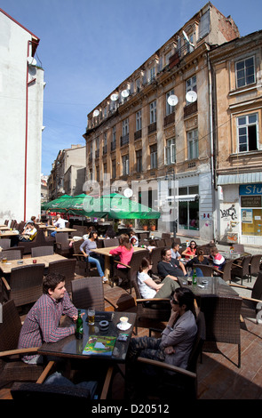 Bukarest, Rumänien, ein lebhaftes Restaurant in der Altstadt Stockfoto