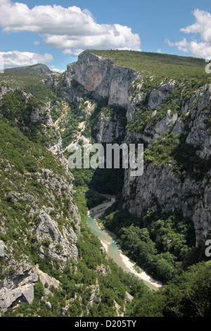 Verdon-Schlucht in der Nähe von Aiguines in Provence, Frankreich Stockfoto