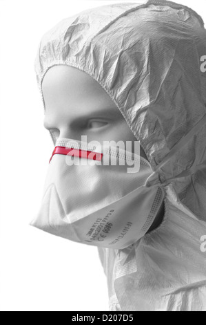 Schutz Prävention Kleidung an einem Dummy Stockfoto