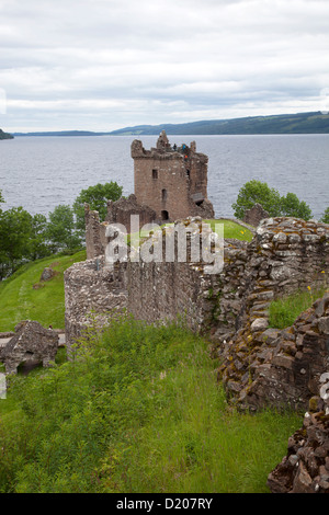 Drumnadrochit, Vereinigtes Königreich, Burg Urquhart Castle am Loch Ness Stockfoto