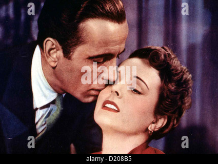 Spur Des Falken Maltese Falcon, Humphrey Bogart, Mary Astor Sam (Humphrey Bogart) Verliebt Sich in Brigid (Mary Astor) sterben. Stockfoto