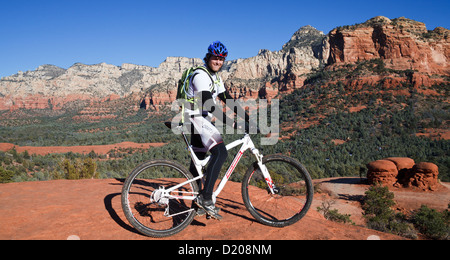 Mountainbiker in Sedona Stockfoto