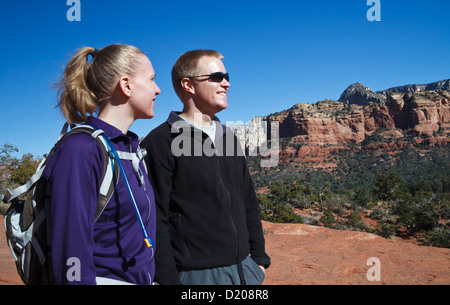 Paar Aussicht irgendwann Huhn in Sedona, Arizona Stockfoto