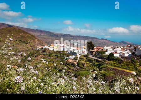 Blick über San Bartolome de Tirajana, Gran Canaria, Kanarische Inseln, Spanien Stockfoto