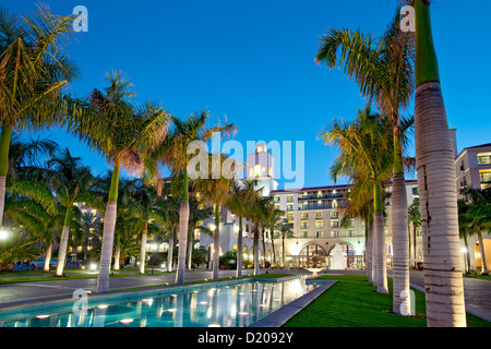 Grand Hotel Costa Meloneras, Gran Canaria, Kanarische Inseln, Spanien, Europa abends Stockfoto