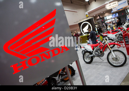 Honda Motorräder auf dem Display an der Washington Motorcycle Show. Stockfoto