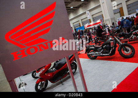 Honda Motorräder auf dem Display an der Washington Motorcycle Show. Stockfoto